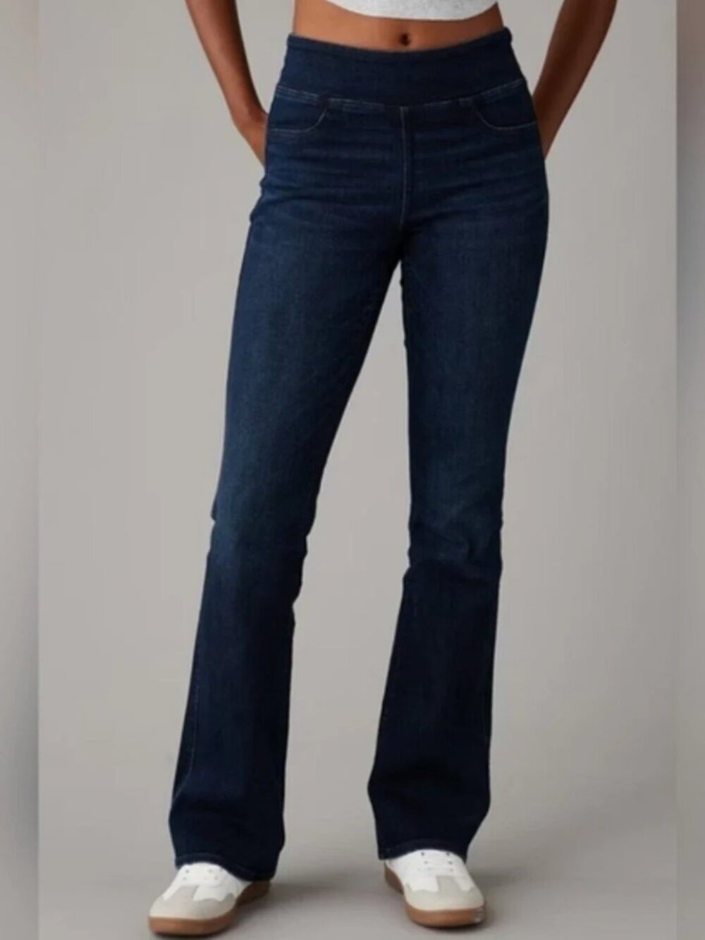 AE Luxe Pull On High Waisted Kick Bootcut Jean